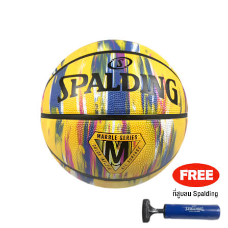 บาสเกตบอล SPALDING MARBLE SERIES (YELLOW) ผิวยาง เบอร์7_1